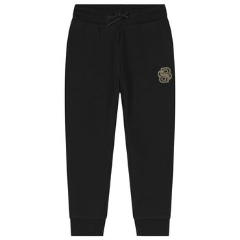 Boys Black Logo Joggers