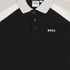 Boys Black Logo Polo Shirt, 2, hi-res