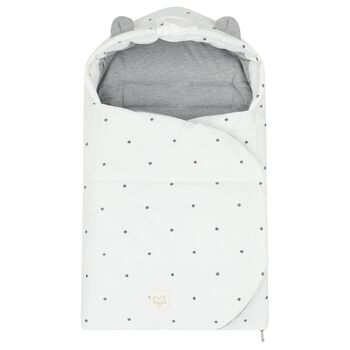 White & Grey Polka Dot Baby Nest