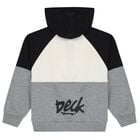 Boys Black, Ivory & Grey Tracksuit, 1, hi-res