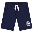 Boys Blue Logo Shorts, 2, hi-res