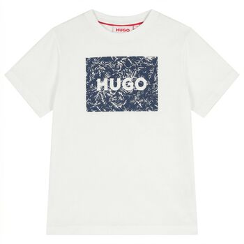 Boys Mini Me White Logo T-Shirt