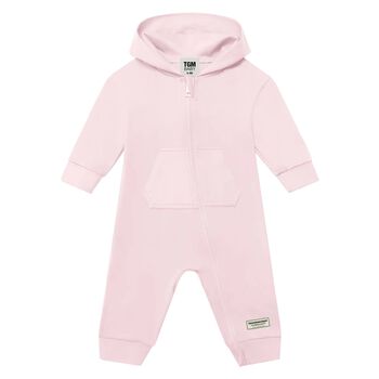 Girls Pink Logo Softskin Baby Romper