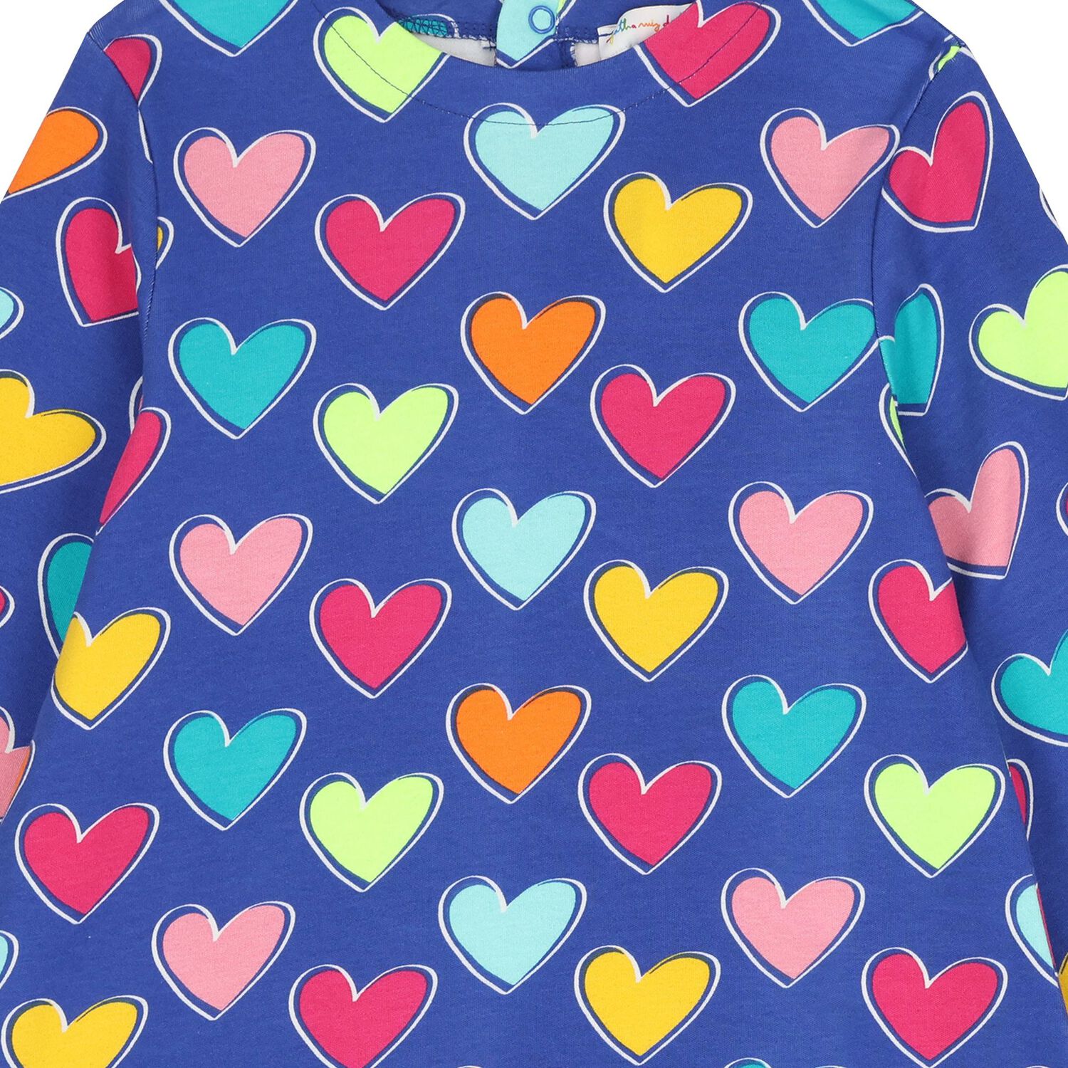 Girls Blue Heart Dress Set, 1, hi-res image number null