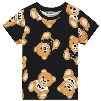 Black Bear Logo Print T-Shirt