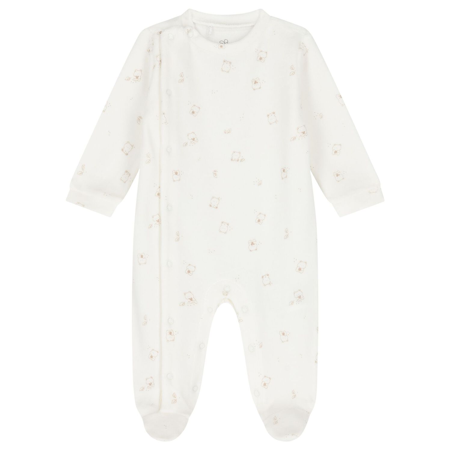 White & Beige Logo Babygrow ( 2-Pack ), 1, hi-res