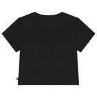 Girls Black & White Logo T-Shirt, 2, hi-res
