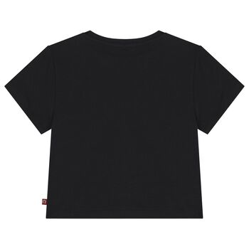 Girls Black & White Logo T-Shirt