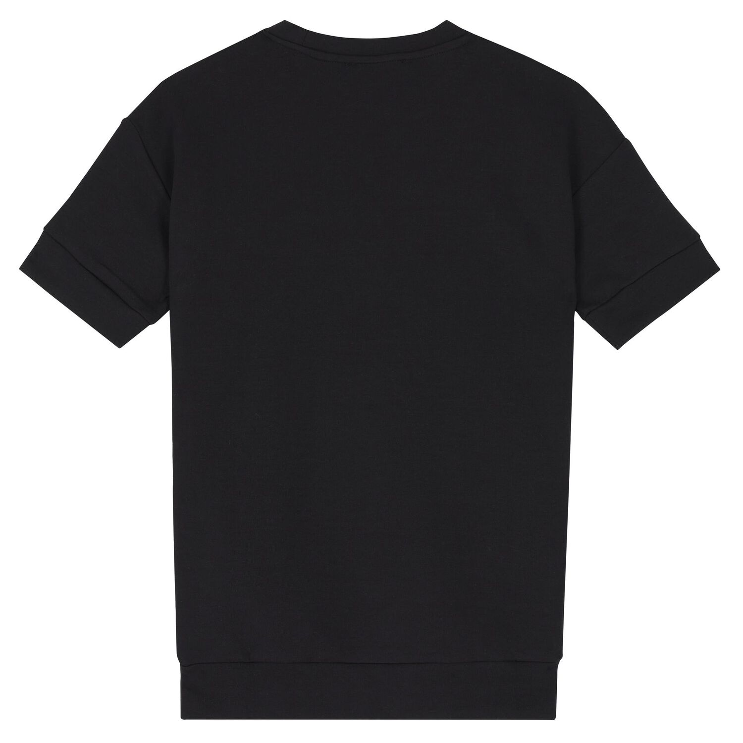 فستان بنات مزين بالشعار باللون الأسود , 1, hi-res image number null