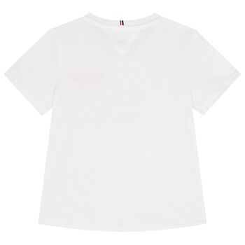 Girls White Logo T-Shirt