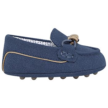 Mayoral Baby Boys Blue Suede Pre Walker Moccasins, 2 Baby Boys Blue Suede Pre Walker Moccasins