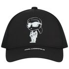 Boys Black Ikonik Karl Cap, 1, hi-res