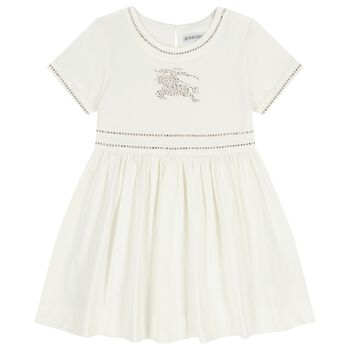 Girls Ivory Equestrian Knight Dress