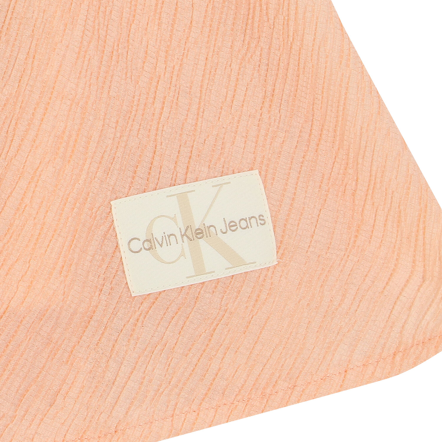 Girls Coral Crinkle Flared Dress, 1, hi-res image number null