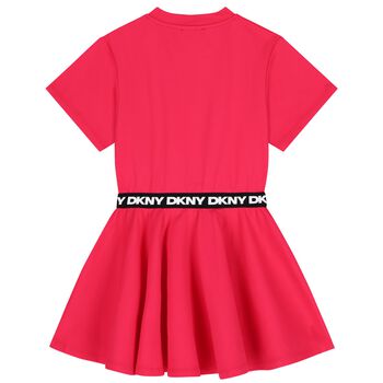 Girls Pink Logo Dress