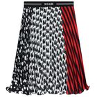 Girls Black, Red & White Pleated Skirt, 1, hi-res