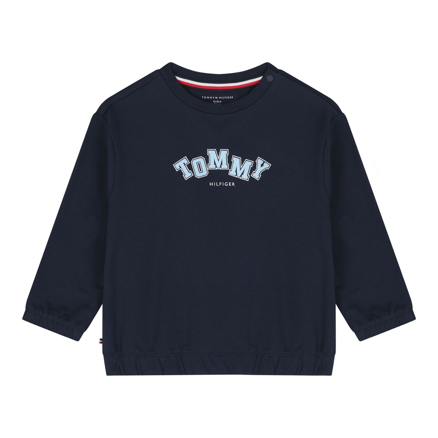 Baby Boys Navy Blue Logo Sweatshirt, 1, hi-res