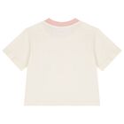 Girls Ivory Logo T-Shirt, 1, hi-res