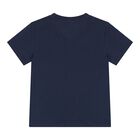 Baby Boys Navy Blue Logo T-Shirt, 1, hi-res