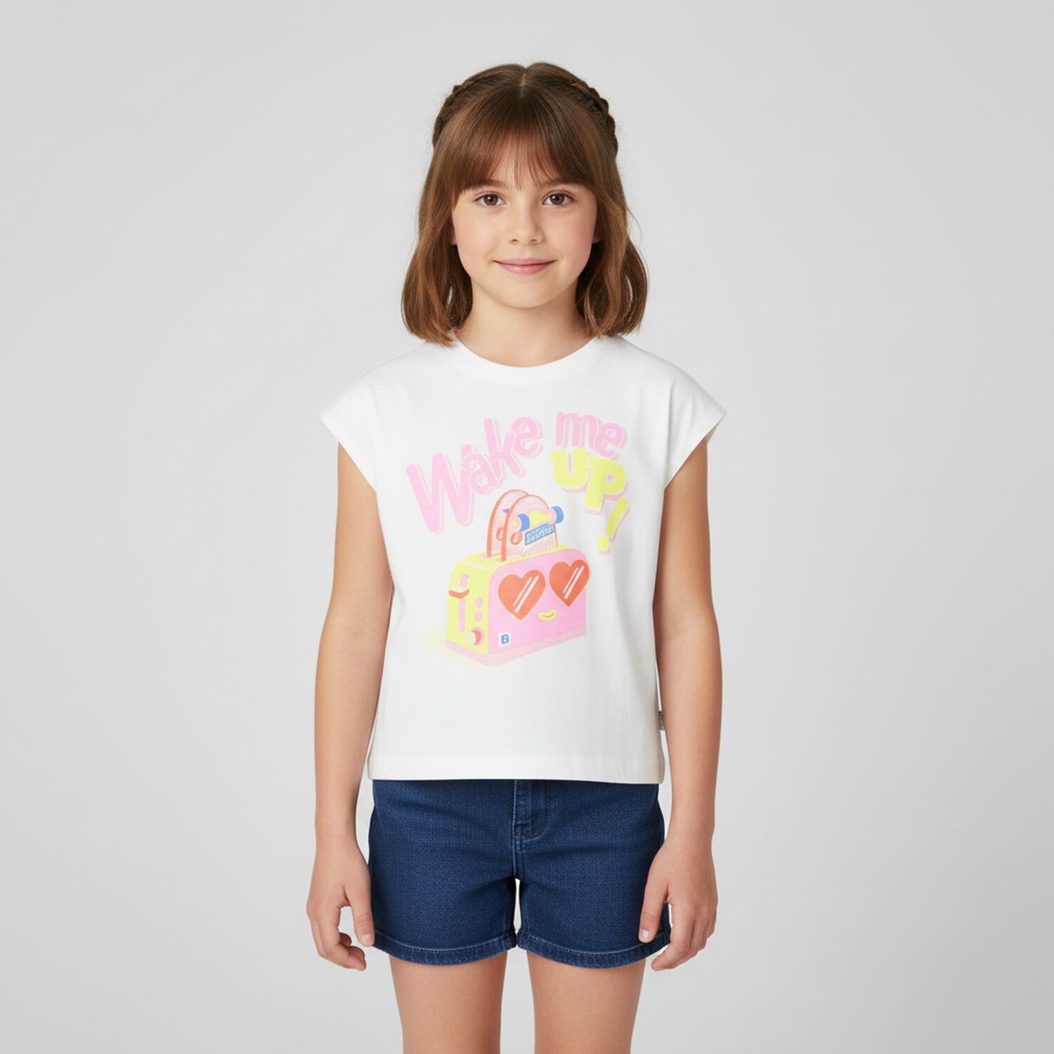 Girls White Logo T-Shirt, 1, hi-res image number null
