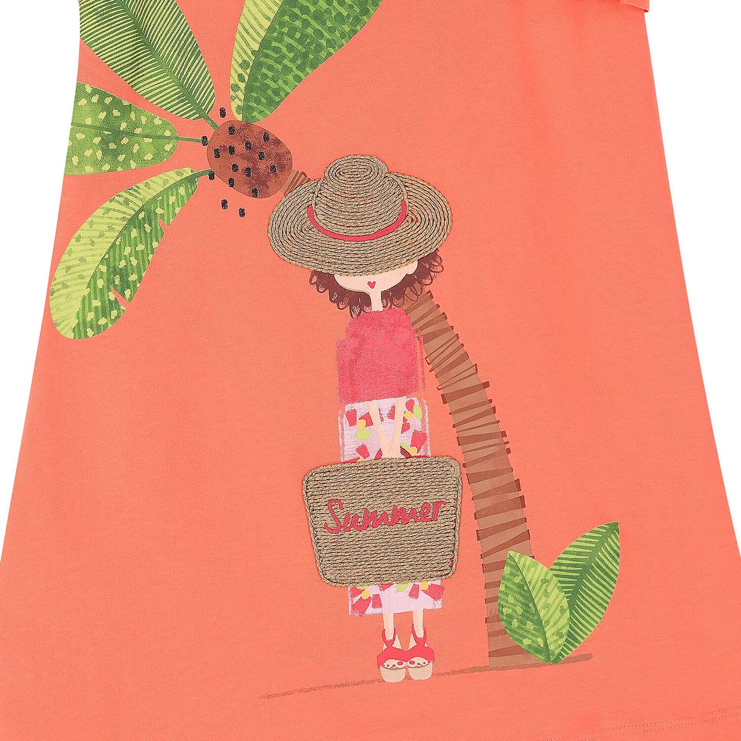 فستان بنات  باللون البرتقالي , 4, hi-res