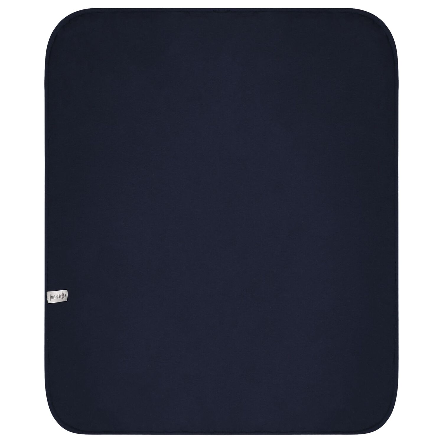 Baby Boys White & Navy Blue Logo Blanket, 2, hi-res