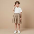 Girls Ivory & Beige FF Logo Dress, 1, hi-res