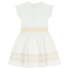 Girls White Logo Dress, 1, hi-res