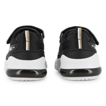 Boys Black Logo Trainers
