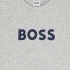 Boys Grey Logo T-Shirt, 4, hi-res