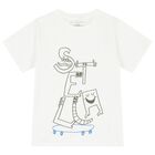 Boys Ivory Logo T-Shirt, 1, hi-res