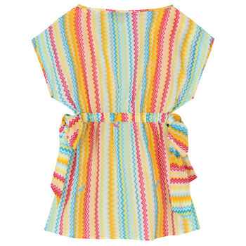 Girls Multi-Colored Zigzag Dress