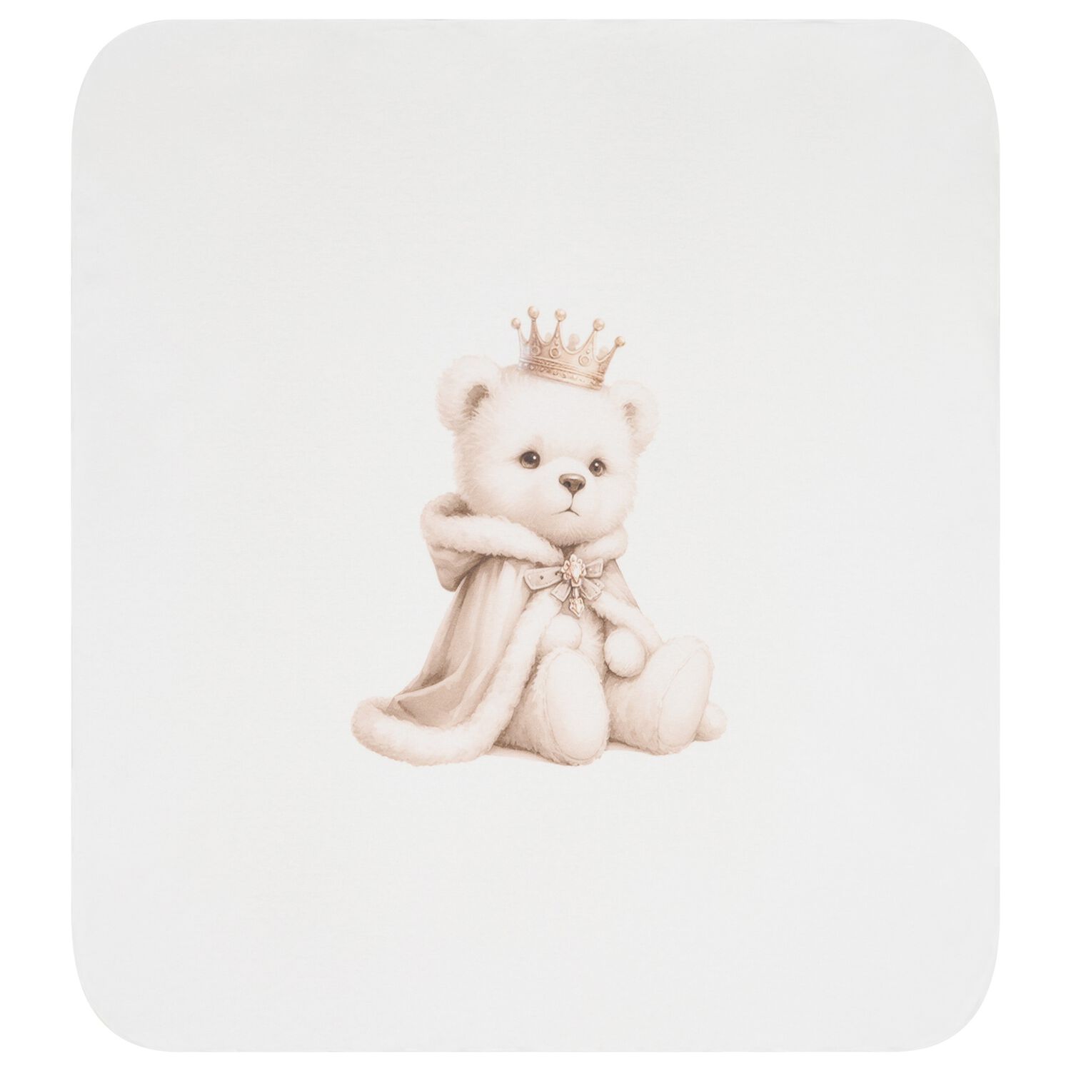 Ivory Teddy Bear Baby Blanket, 1, hi-res image number null