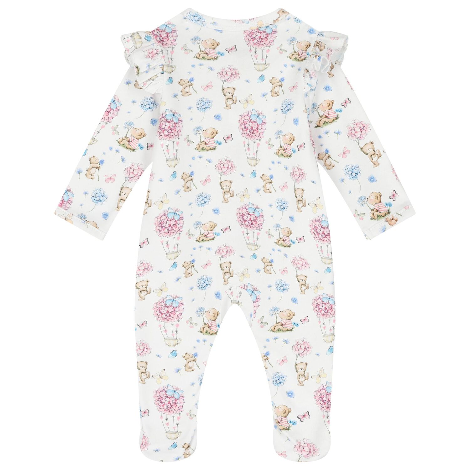 Baby Girls White Azalia Babygrow, 1, hi-res image number null