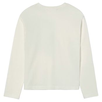 Boys Ivory Long Sleeve Top