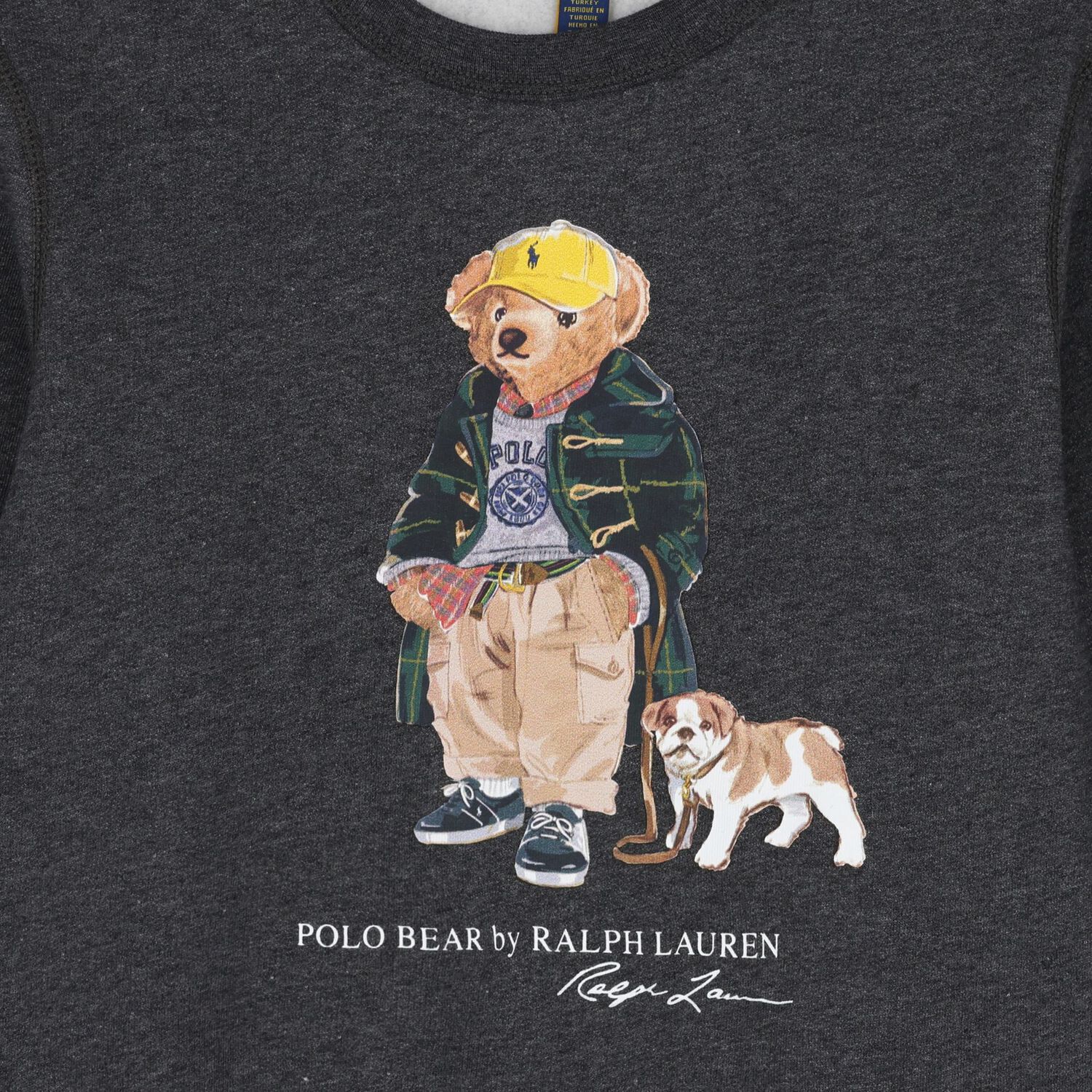 Ralph Lauren Boys Grey Polo Bear Logo Sweatshirt Junior Couture