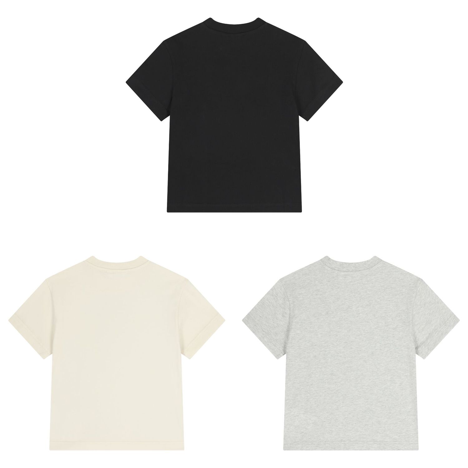 Boys Ivory, Grey & Black Logo T-Shirts ( 3-Pack ), 1, hi-res