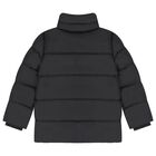 Boys Black Logo Padded Puffer Jacket, 2, hi-res