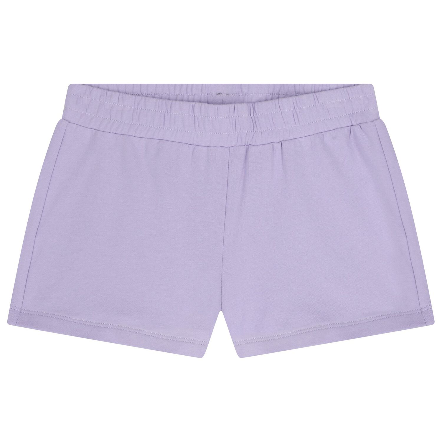 Girls White & Purple Logo Shorts Set, 2, hi-res