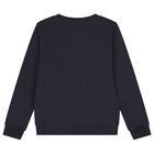 Boys Navy Blue Teddy Bear Logo Sweatshirt, 3, hi-res