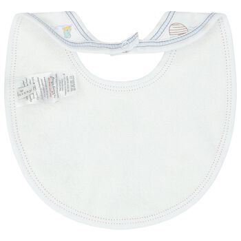Baby Boys White Animals Bib