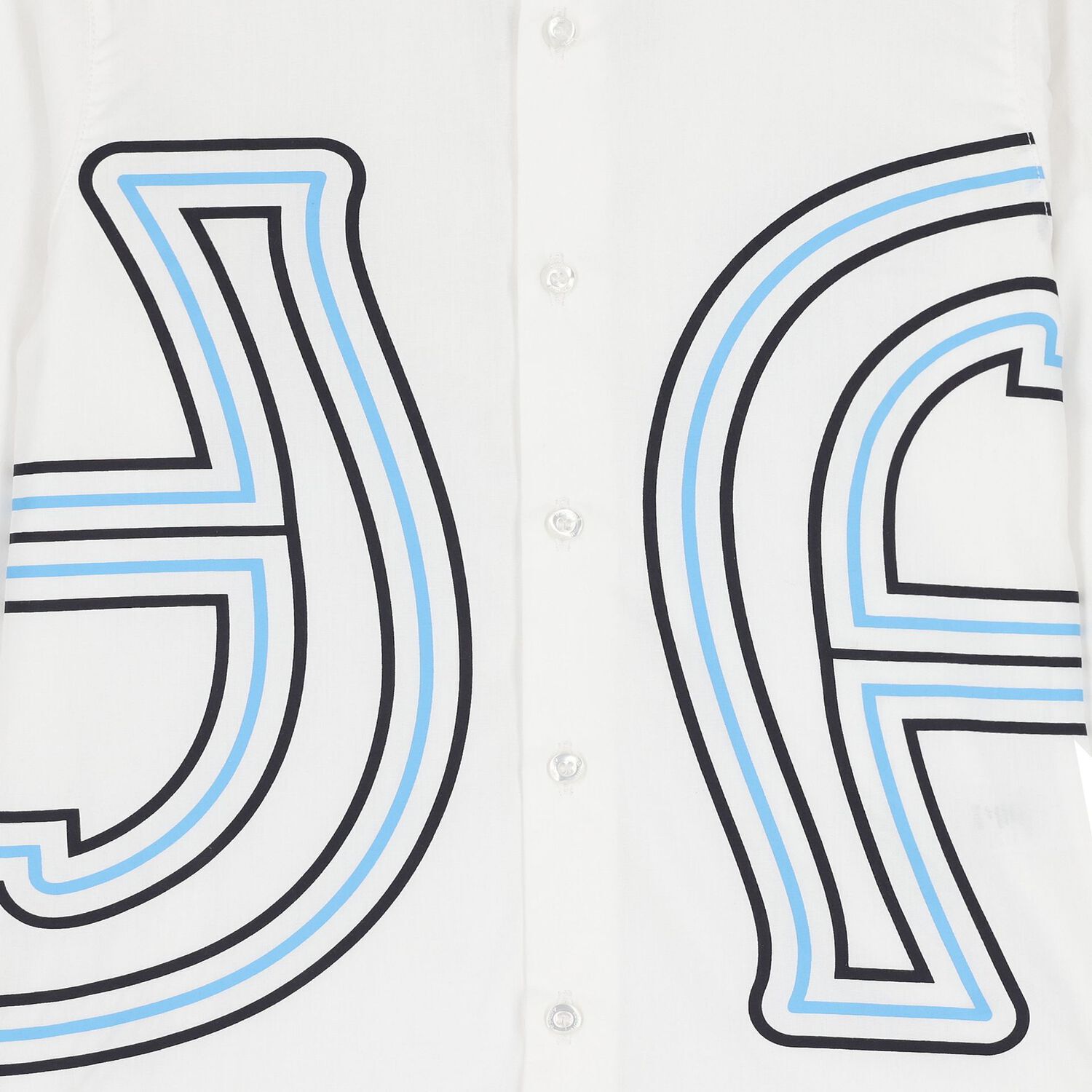 Boys White Logo Shirt, 1, hi-res