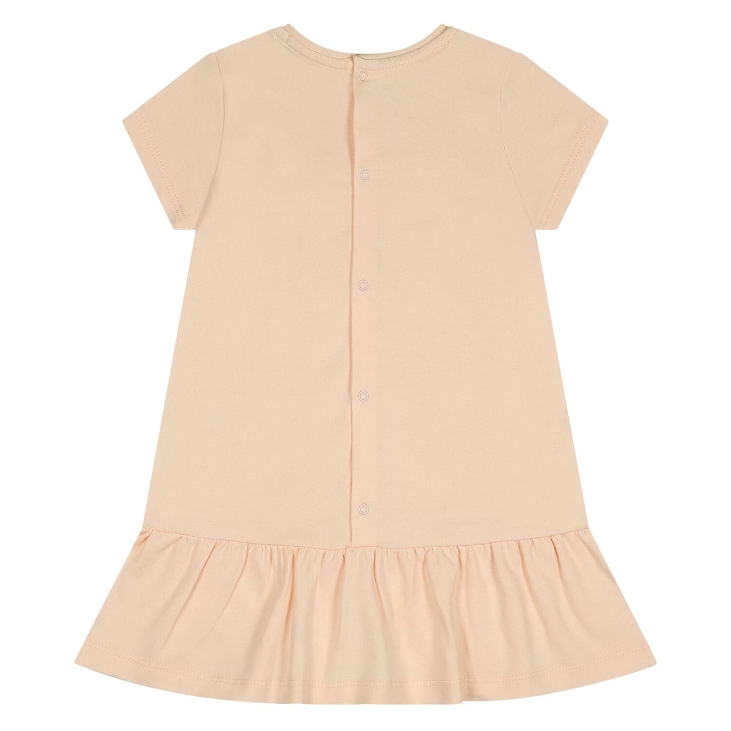 Younger Girls Pink Faux Fur Teddy Bear Dress, 2, hi-res