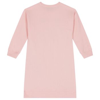 فستان بنات  بشعار تيدي بير  باللون الوردي