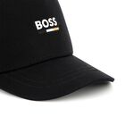 Baby Boys Black Logo Cap, 1, hi-res