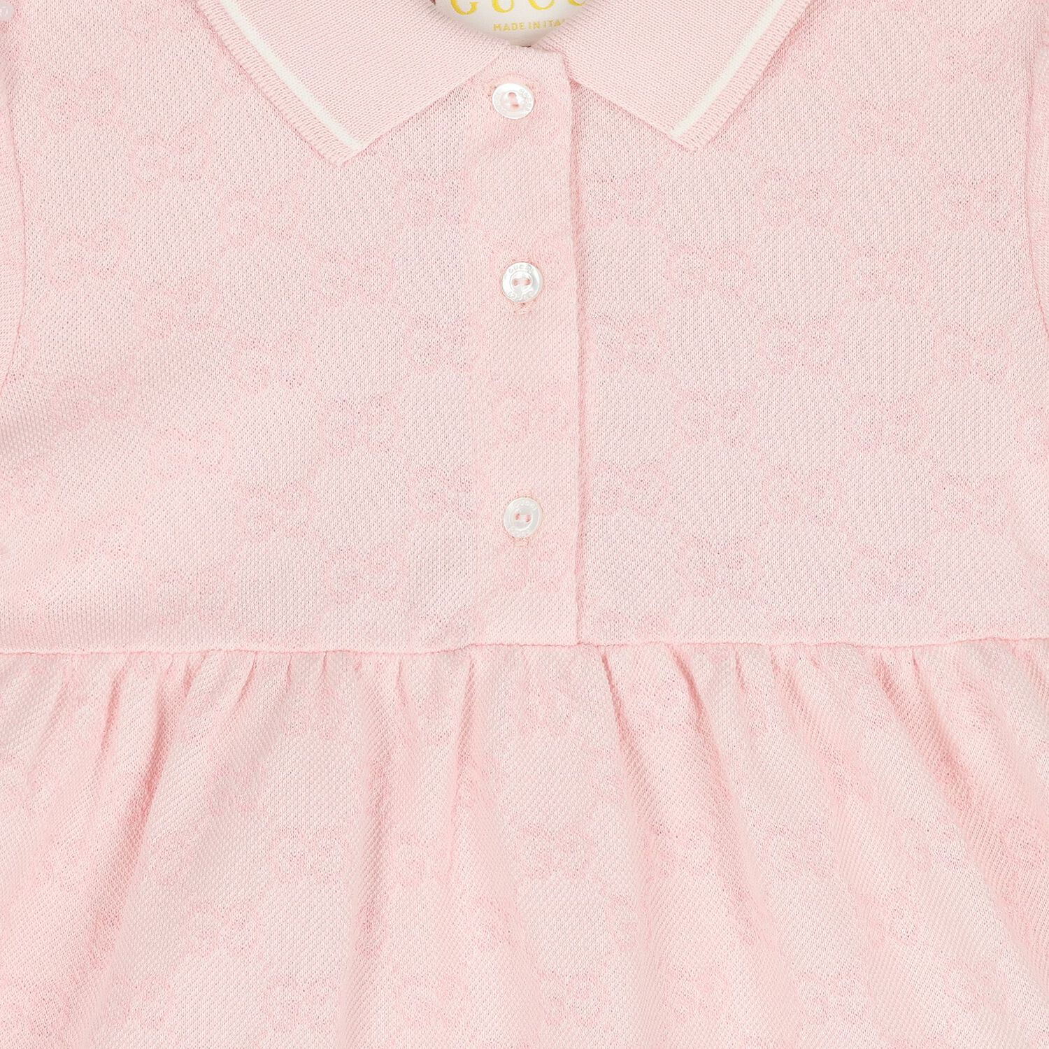 Baby Girls Pink GG Logo Dress, 1, hi-res