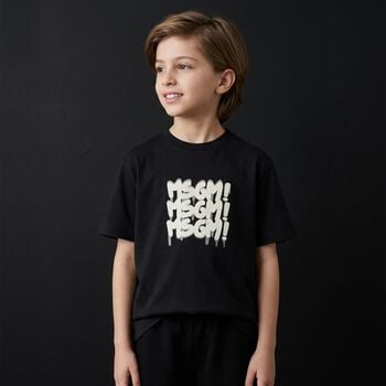 Boys Black Logo T-Shirt