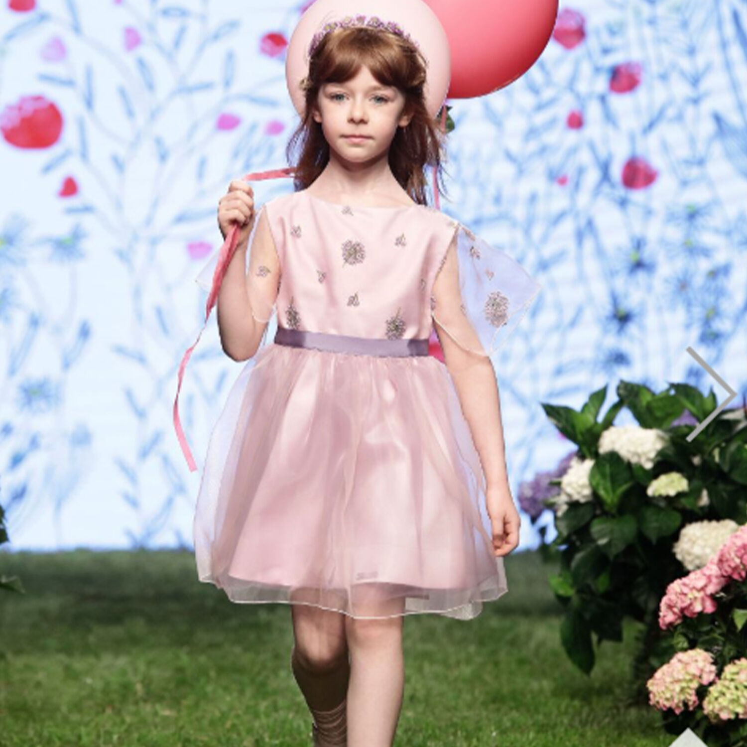 Girls Lilac Tulle Dress, 1, hi-res image number null