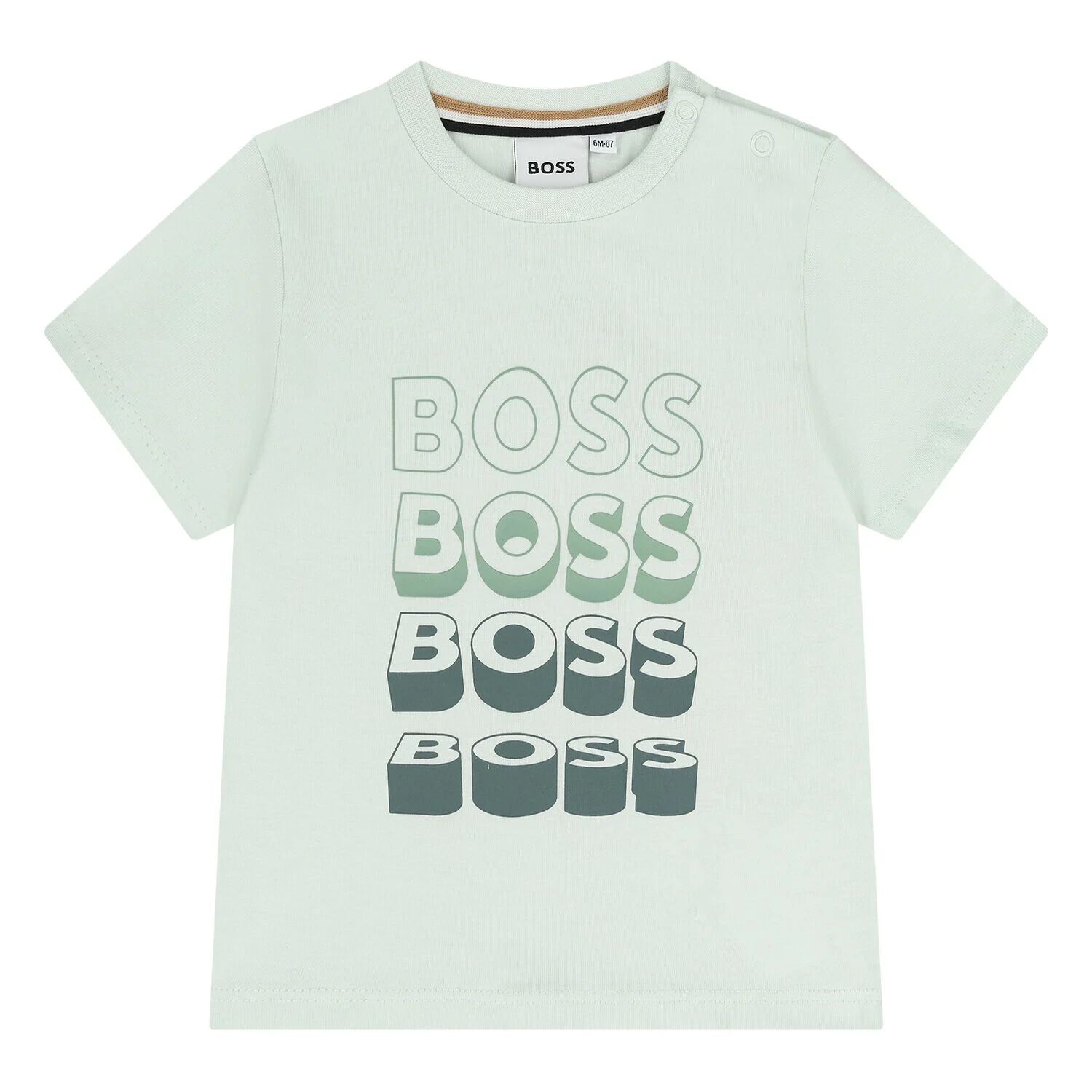 Younger Boys Green Logo T-Shirt, 4, hi-res