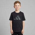 Boys Black Logo T-Shirt, 1, hi-res